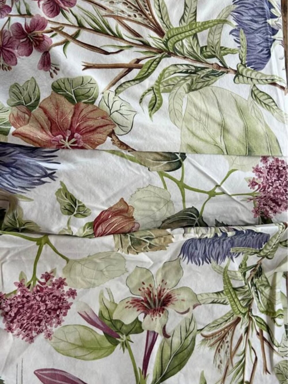 Pottery Barn Thistle Floral Percale Duvet Cover KING/C.KING. 2 STANDARD Shams
